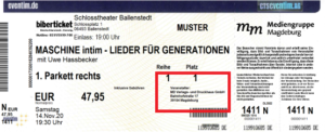 Muster Ticket Veranstaltung