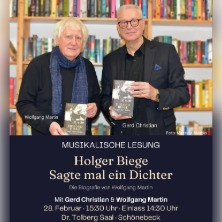 Holger Biege "Sagte mal ein Dichter" - Musikalische Lesung Gerd Christian & Wolfgang Martin
